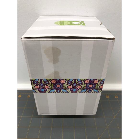 Scentsy Wispy Willow Mini Warmer Pink Frosted Glass with Leaves New Open box - Picture 6 of 9